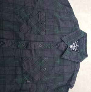 Vintage Vans size SMALL plaid green shirt